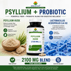 Brieofood Psyllium Husk Fiber with Acidophilus - 250 Capsules - image 4