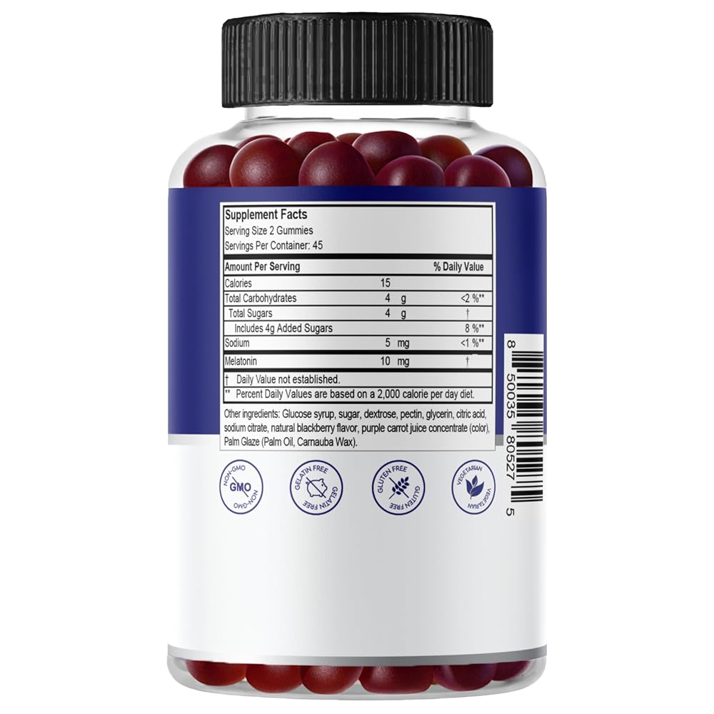 NUELATION Melatonin 10 mg Gummies for Sleep Support - 90 Count - image 7