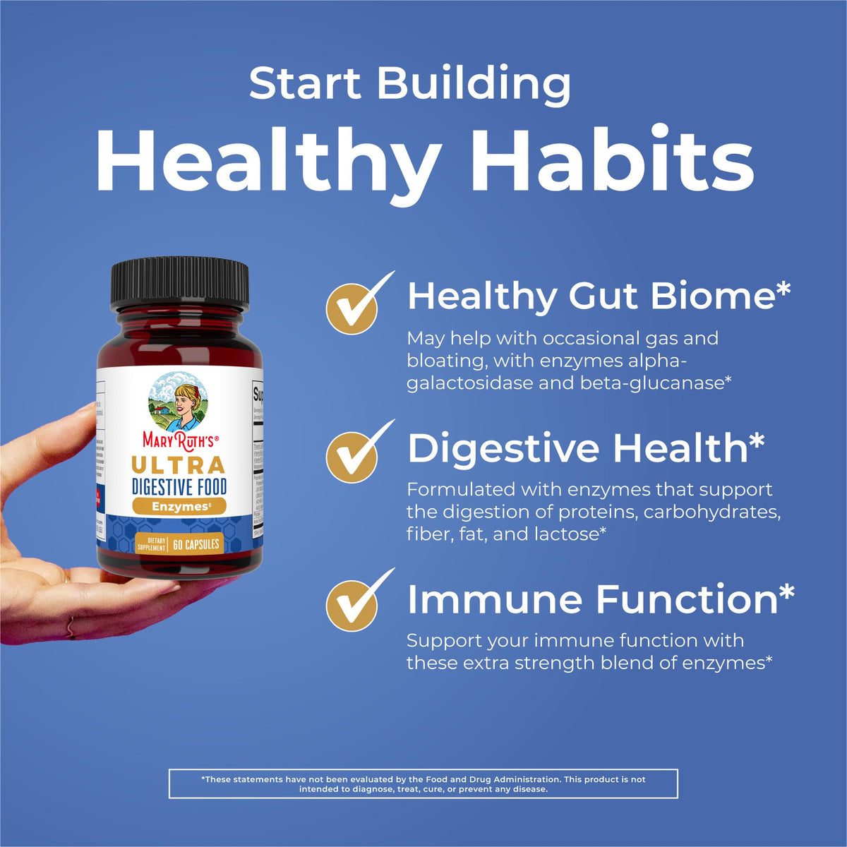MARYRUTH'S Ultra Digestive Enzymes Supplement - 60 Capsules - image 5