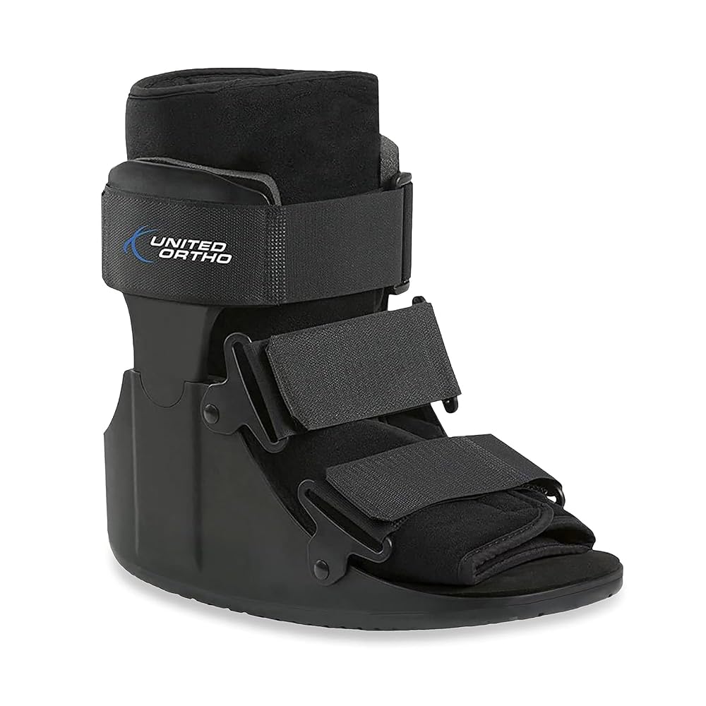 United Ortho Short Cam Walker Fracture Boot Medium - Black
