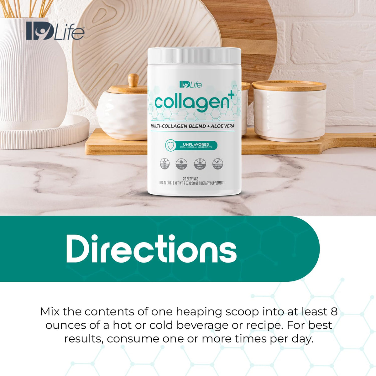 IDLife Collagen+ Powder for Skin & Joint Support - 20 Servings - image 6