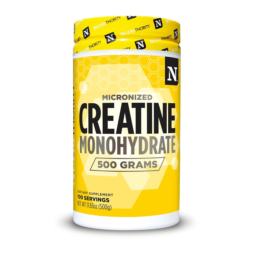 Nutrithority Creatine Monohydrate Powder - 100 Servings