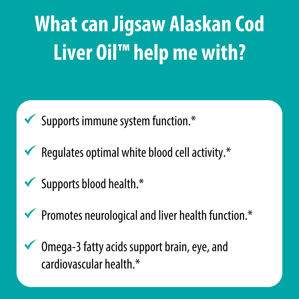 Jigsaw Health Alaskan Cod Liver Oil 900 mg Omega-3 - 180 Softgels - image 7