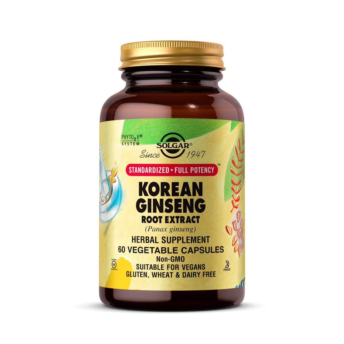 Solgar Korean Ginseng Root Extract - 60 Vegetable Capsules