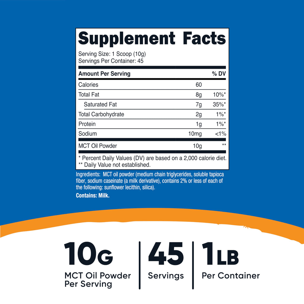 Nutricost MCT Oil Powder Medium Chain Triglyceride - 1 Pound - image 2