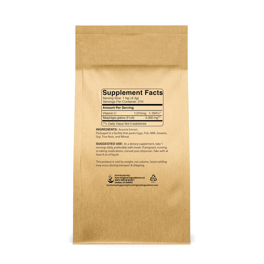 PURE ORIGINAL INGREDIENTS Acerola Cherry Powder Non-GMO