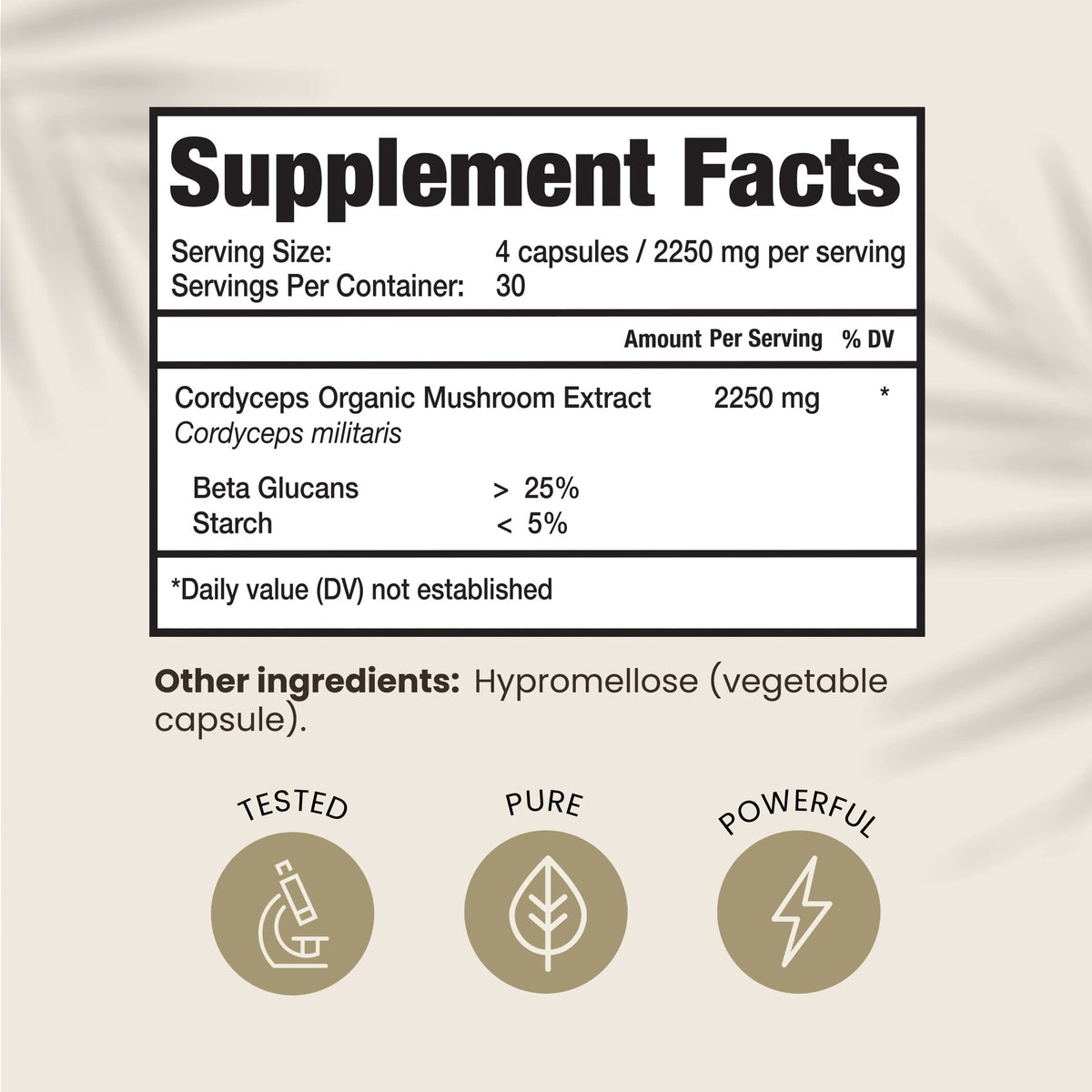 HPD Rx Organic Cordyceps Mushroom Extract