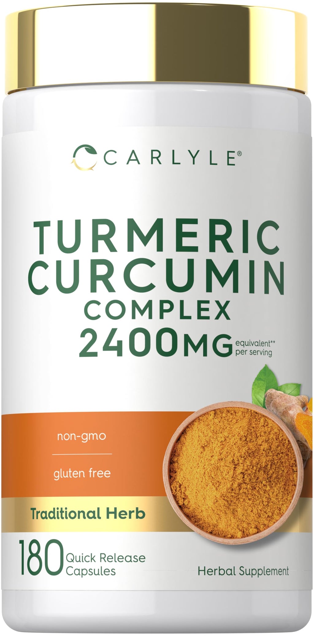 Carlyle Turmeric Curcumin Supplement - 180 Capsules