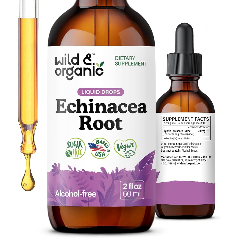 Wild & Organic Echinacea Drops - Organic Echinacea Tincture