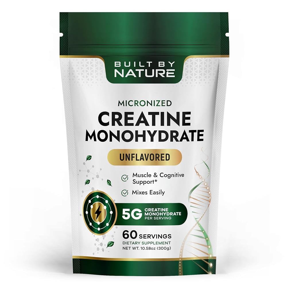 Built by Nature Creatine Monohydrate Powder Unflavored - 300g