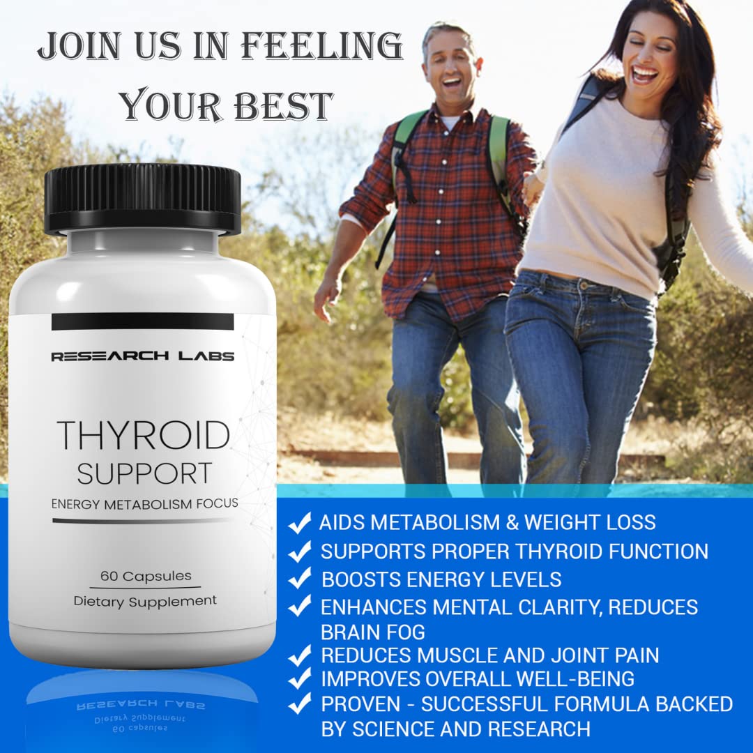 Research Labs Thyroid Support + Iodine Supplement - 120 Capsules - image 2