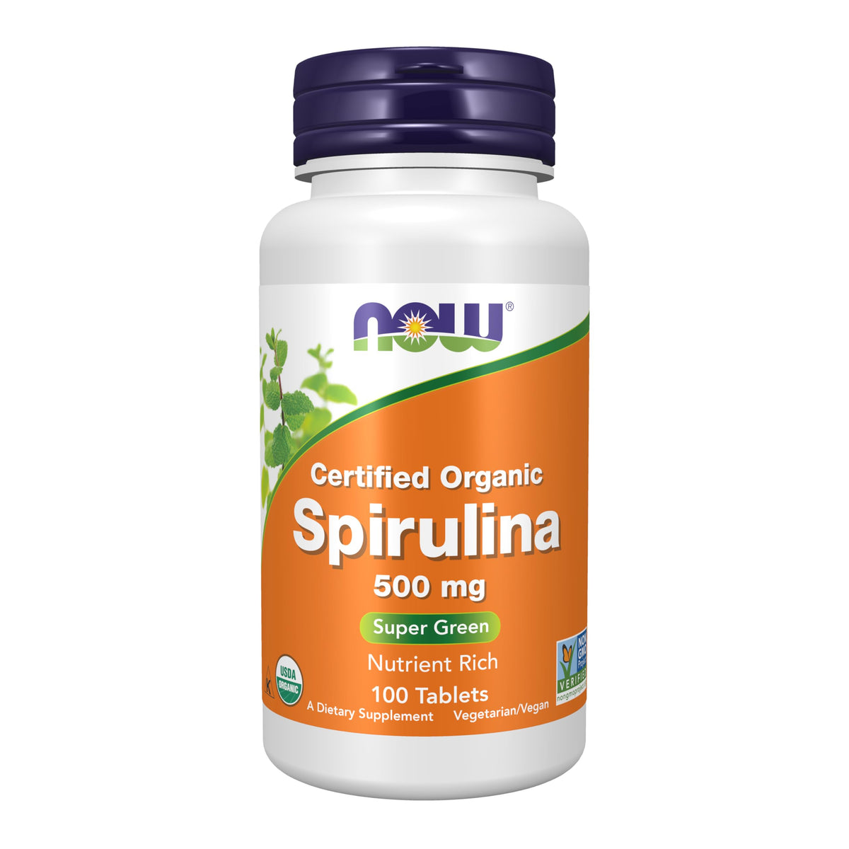 Now Supplements, Organic Spirulina 500 mg with Vitamins, Minerals