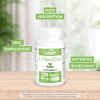 Supersmart L-OptiZinc 30mg Zinc Methionine Supplement - 120 Tablets - image 3