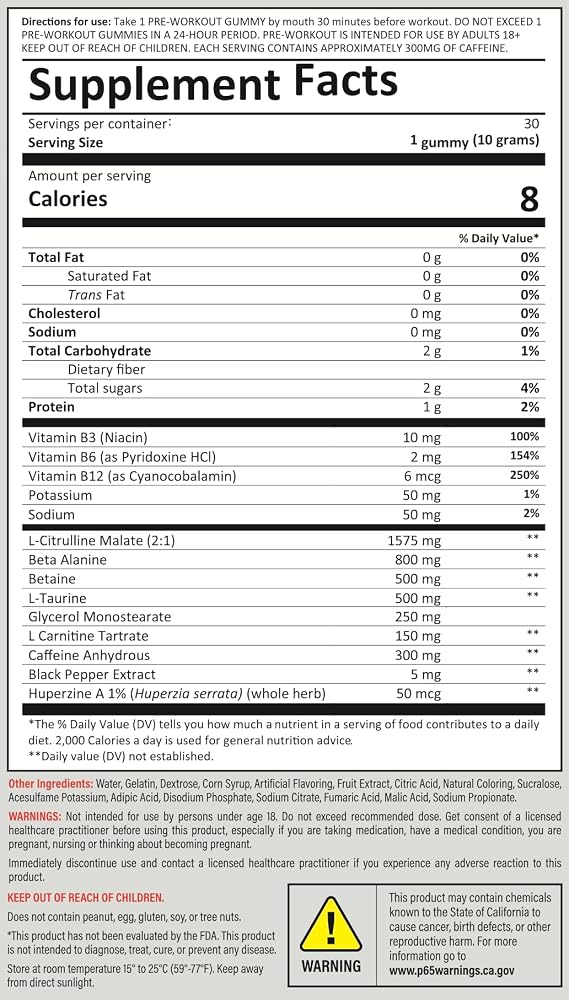 Kodagenix Pre Workout Gummies with Caffeine & L-Citrulline - 30 Servings - image 2