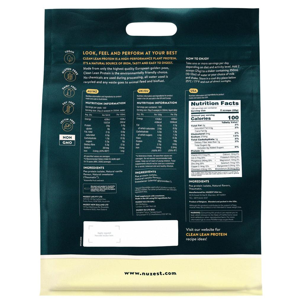 Nuzest - Pea Protein Powder - Clean Lean Protein