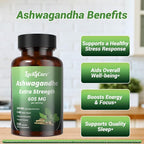 Luckycare Ashwagandha Capsules 600mg Root Extract - 120 Count - image 6