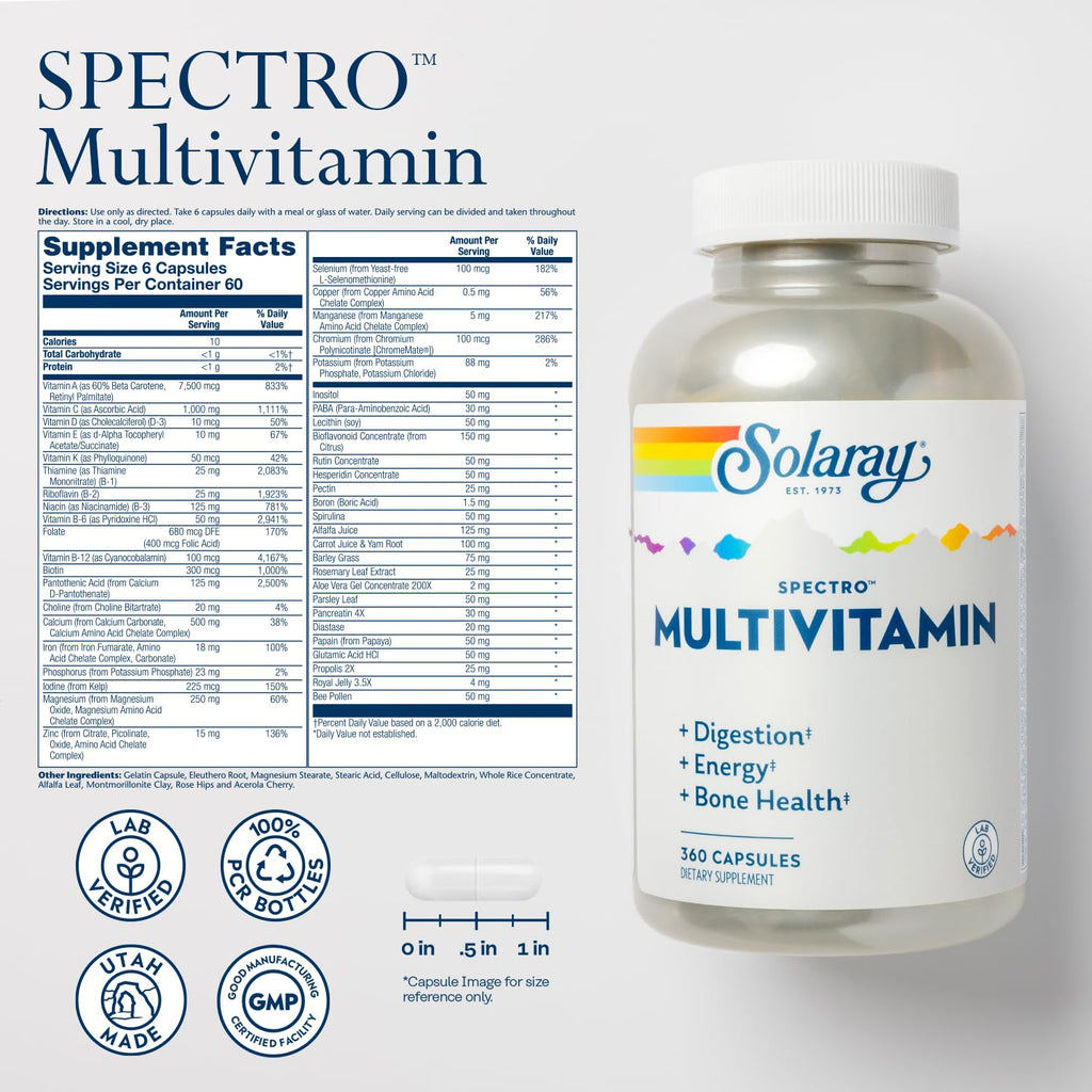 SOLARAY Spectro Multivitamin with Iron
