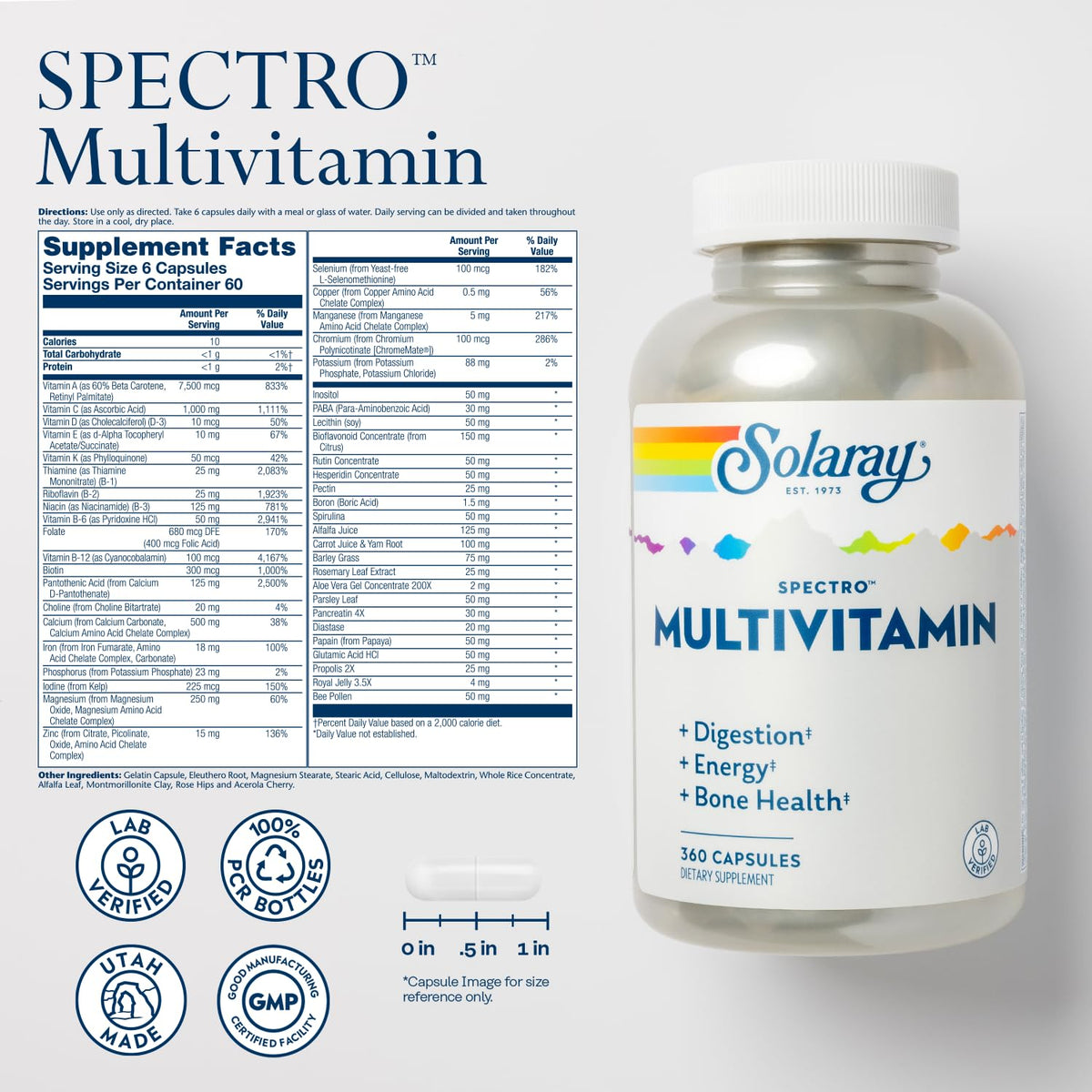 SOLARAY Spectro Multivitamin with Iron