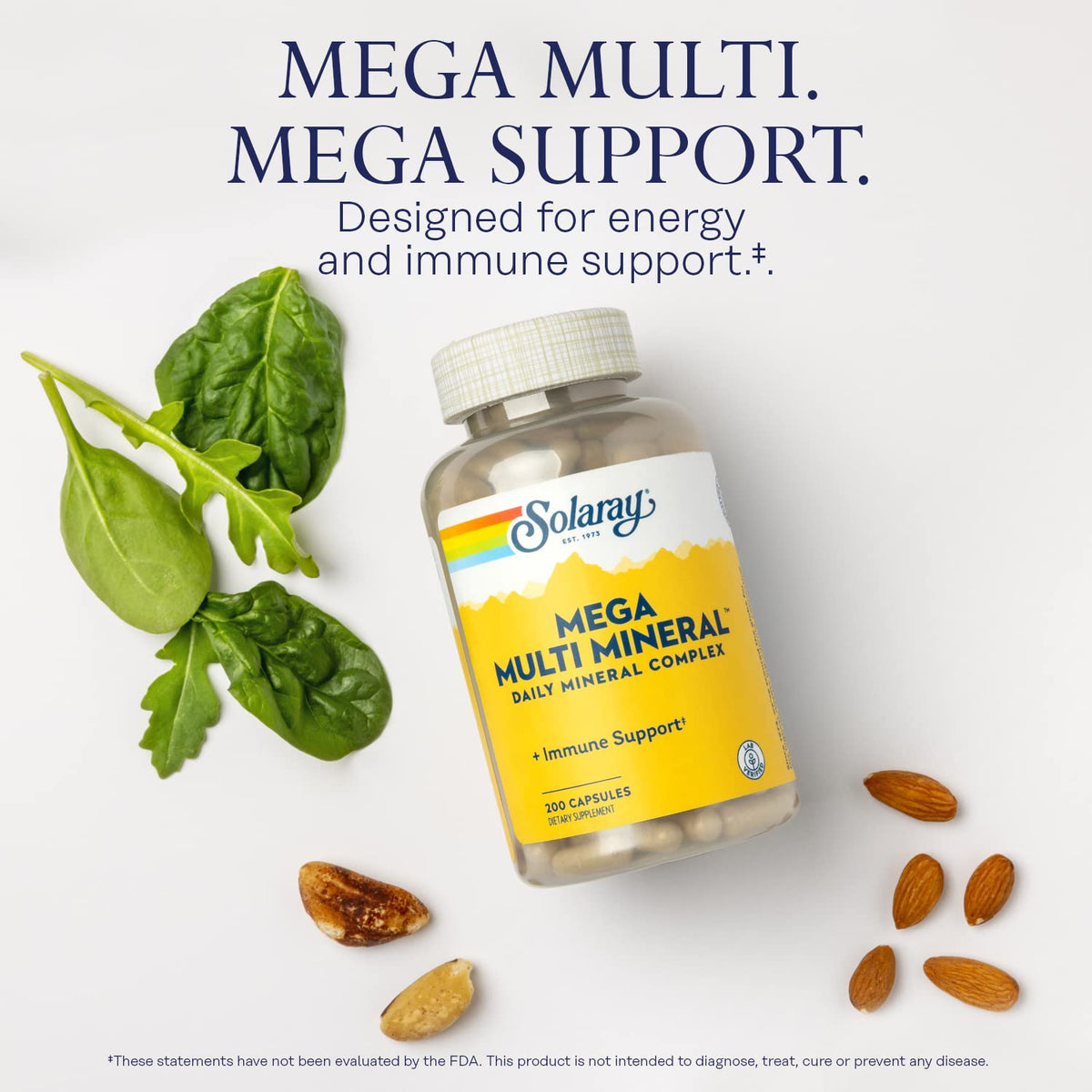 SOLARAY Mega Multi Mineral with Iron - 200 Capsules - image 3