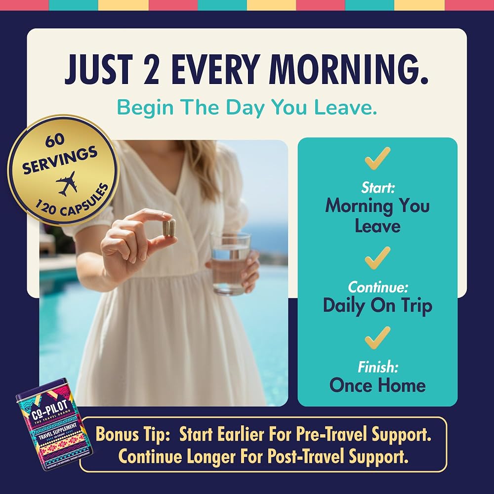 Co-Pilot The Travel Brand Supplement 2 Pack: Jet Lag Prevention + - image 4