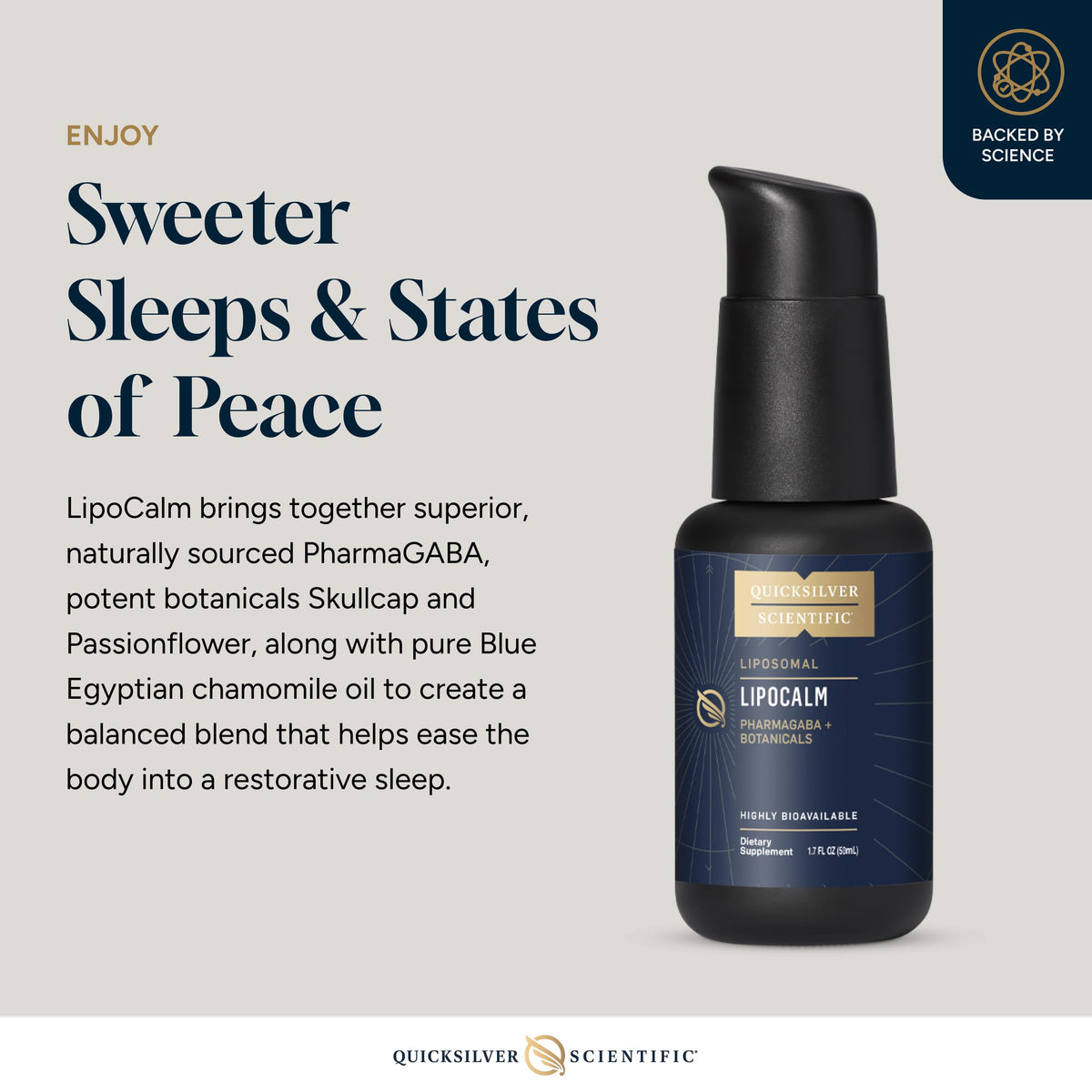 Quicksilver Scientific LipoCalm Chamomile Sleep Supplement - 50ml - image 3
