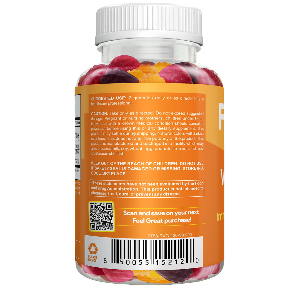 Feel Great Vitamin D Gummies for Adults Immune Support - 90 Gummies - image 9