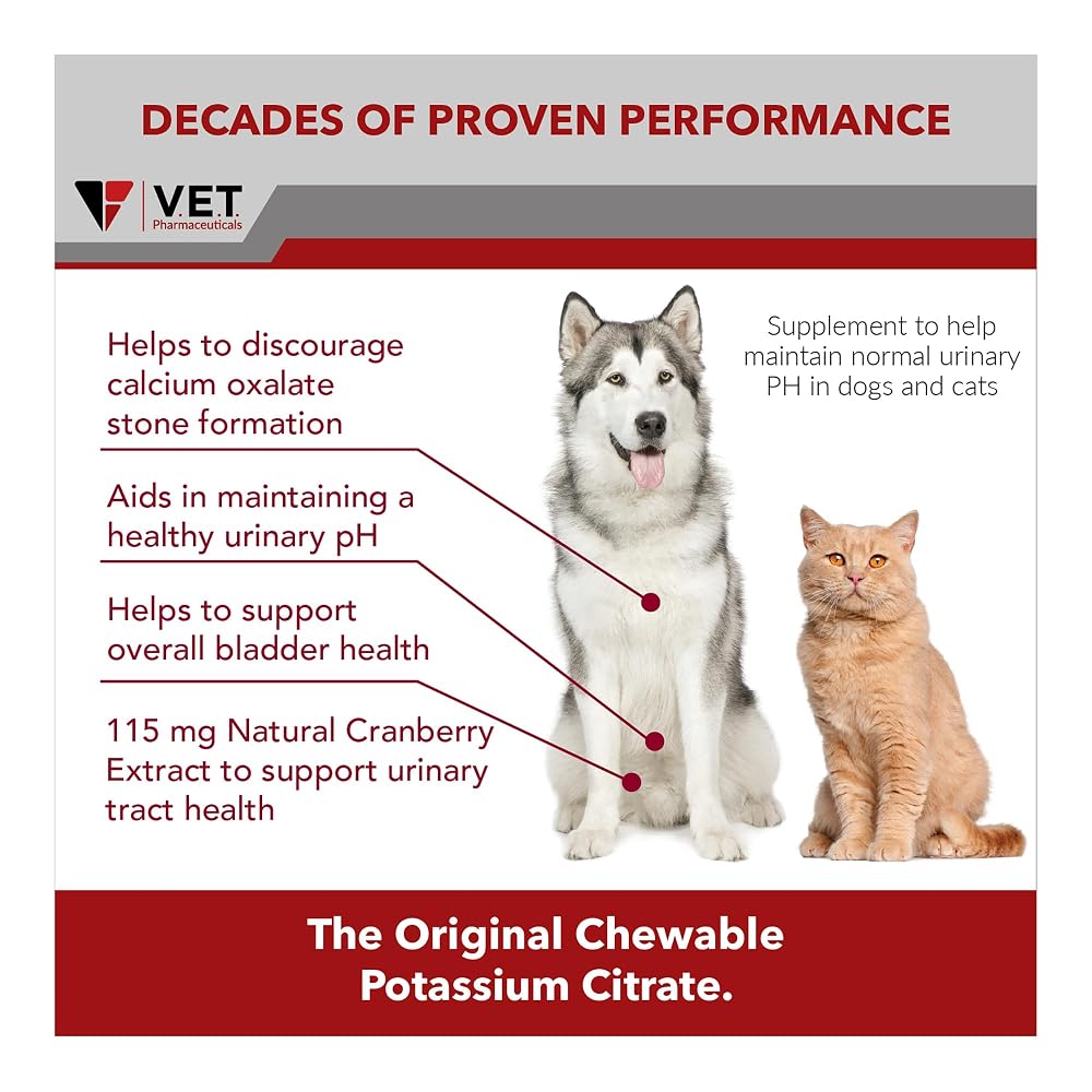 V.E.T. Pharmaceuticals K-CIT-V Potassium Citrate Cranberry - 100 Tablets - image 3