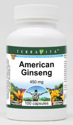 Terravita American Ginseng 450 mg - 300 Capsules (3 Pack)