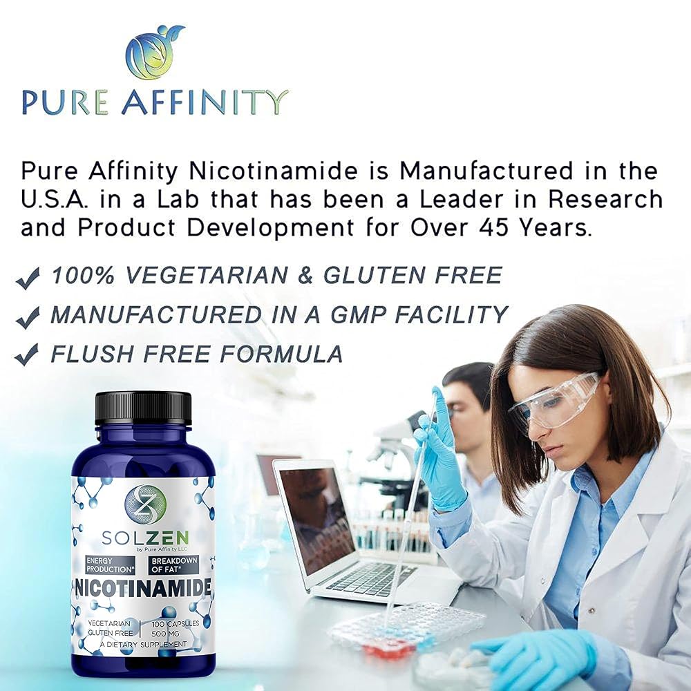 Pure Affinity LLC B3 Nicotinamide 500 mg Effective Flush-Free Niacin. - image 6
