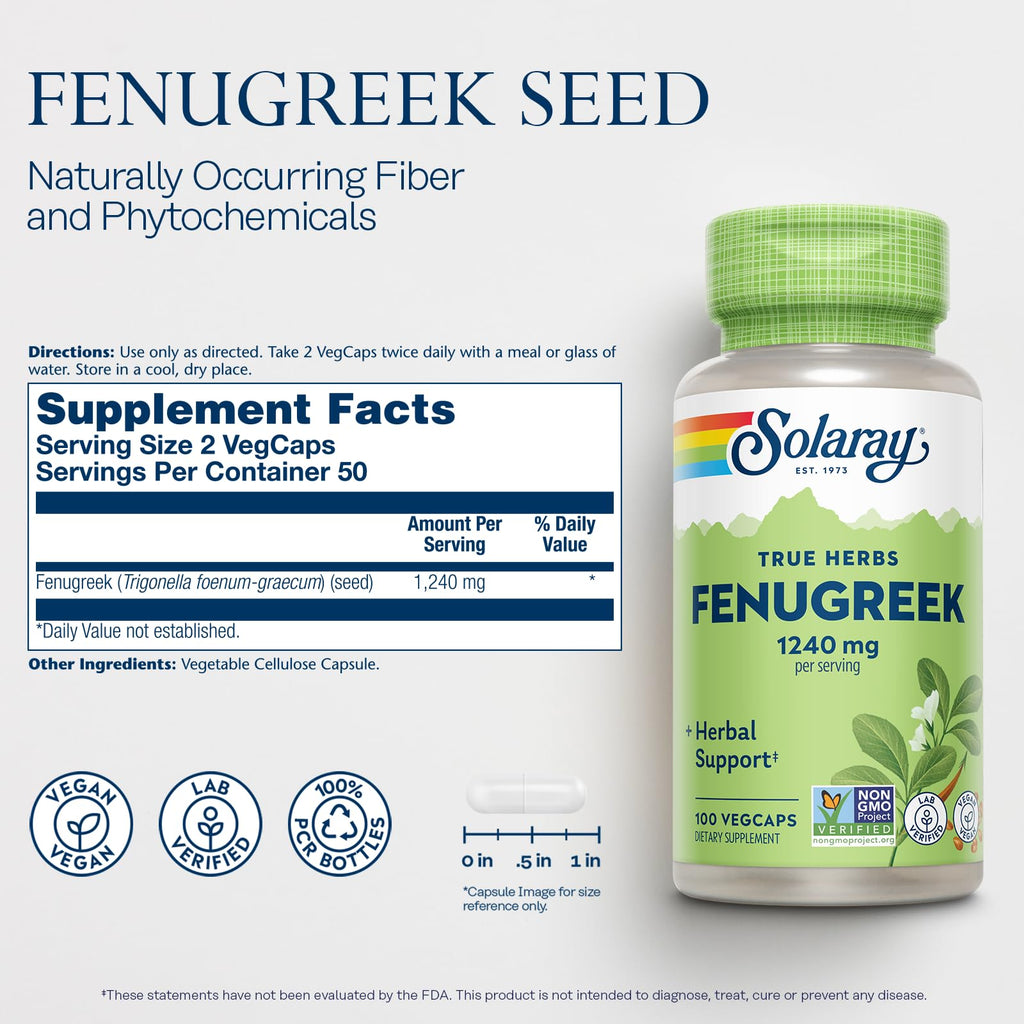 SOLARAY Fenugreek Seed 1240 mg