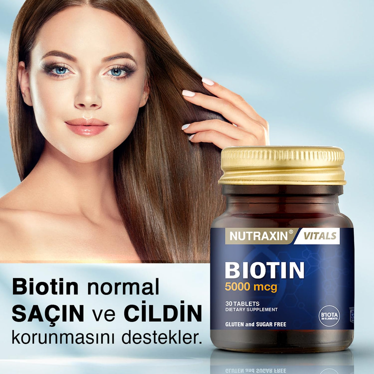 Nutraxin Vitals Biotin 5000 mcg - 30 Tablets - image 4