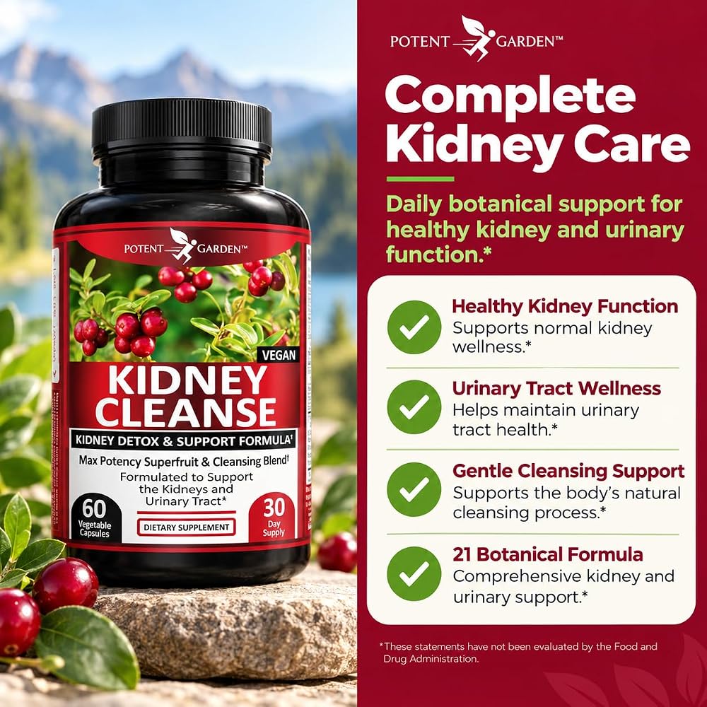 Potent Garden Kidney Cleanse Detox & Support Capsules - image 4