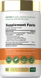 Carlyle Turmeric Curcumin Supplement with Black Pepper - 180 Capsules - image 2