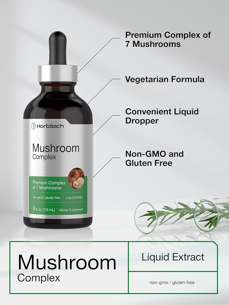 Horbäach Mushroom Complex Liquid Drops - 4 Fl Oz - image 4