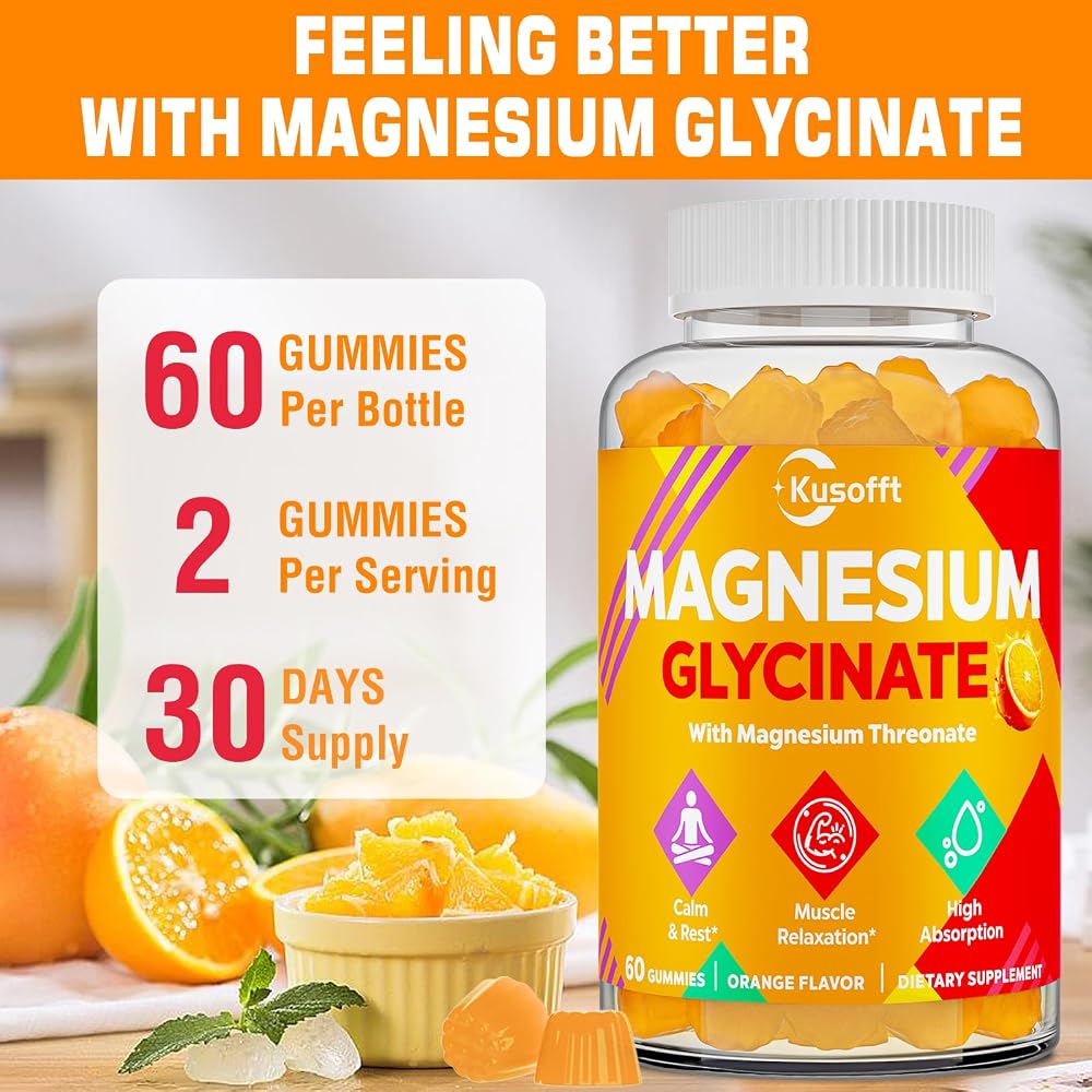 Kusofft Magnesium Glycinate Gummies 1500mg - 60 Gummies - image 9