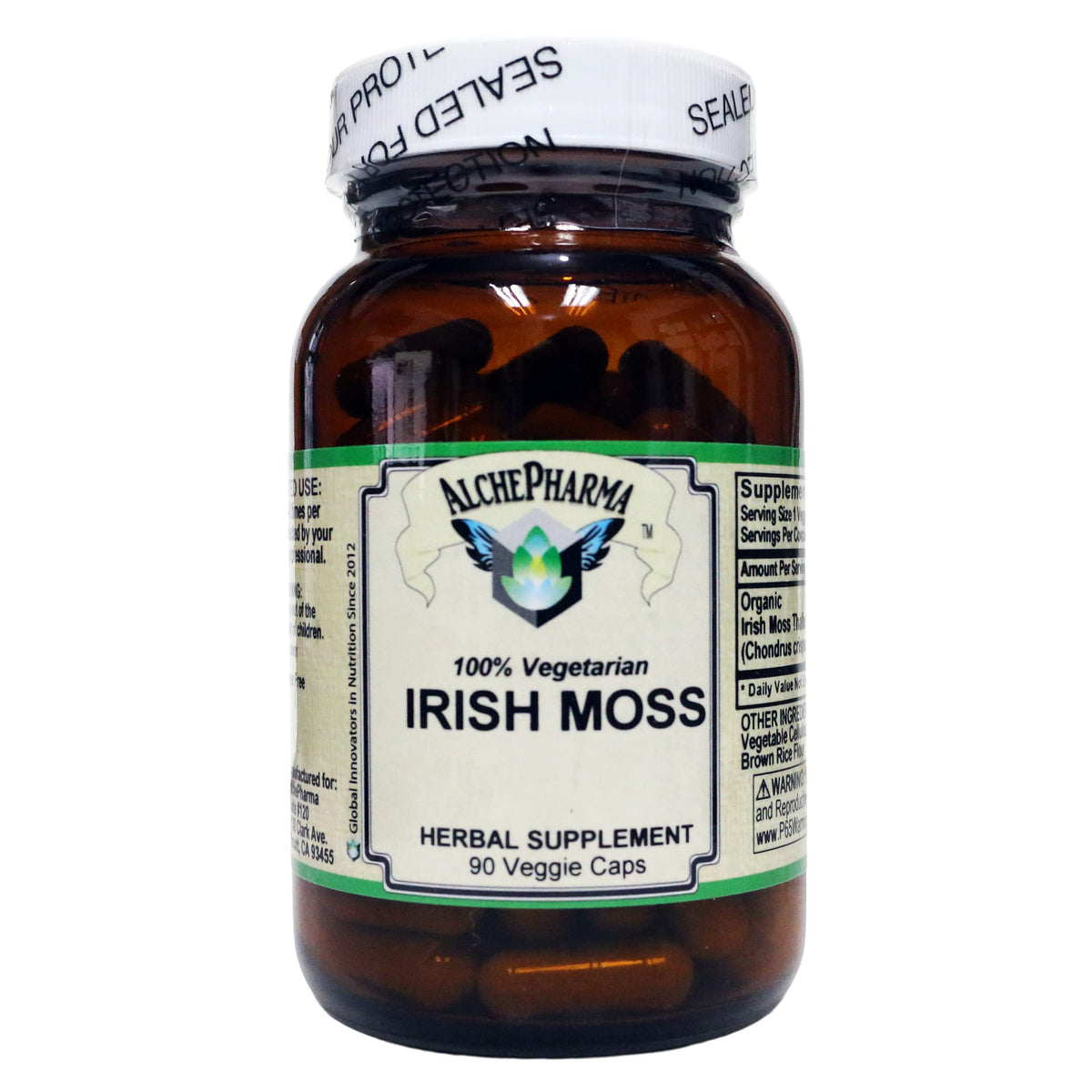 AlchePharma Organic Irish Moss 450mg - 90 Vegetarian Capsules