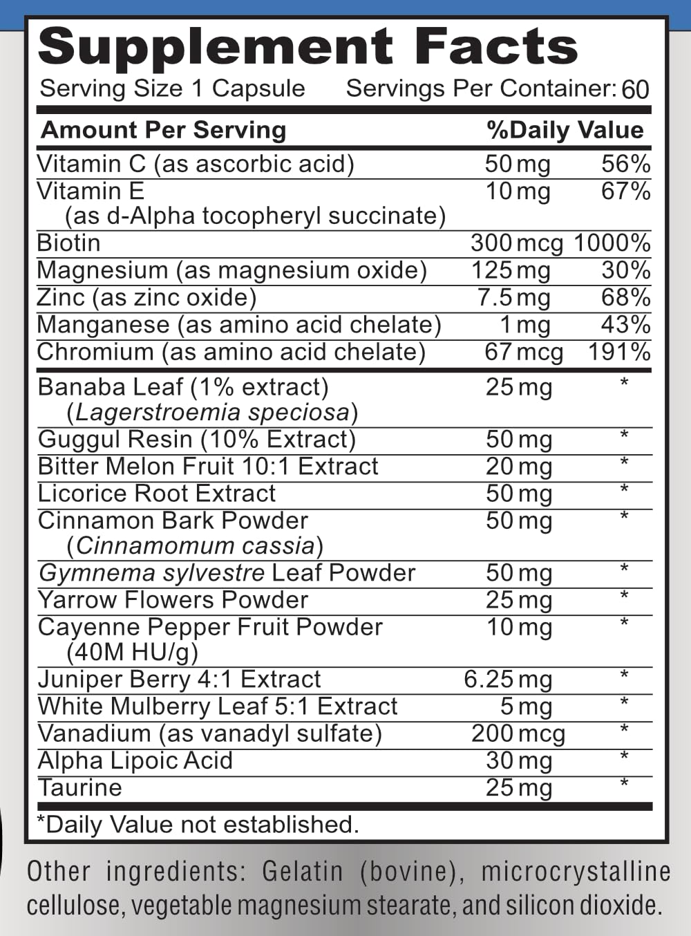 YUMMYVITE Sugar Support Supplement with Cinnamon & Chromium - 60 Capsules - image 7