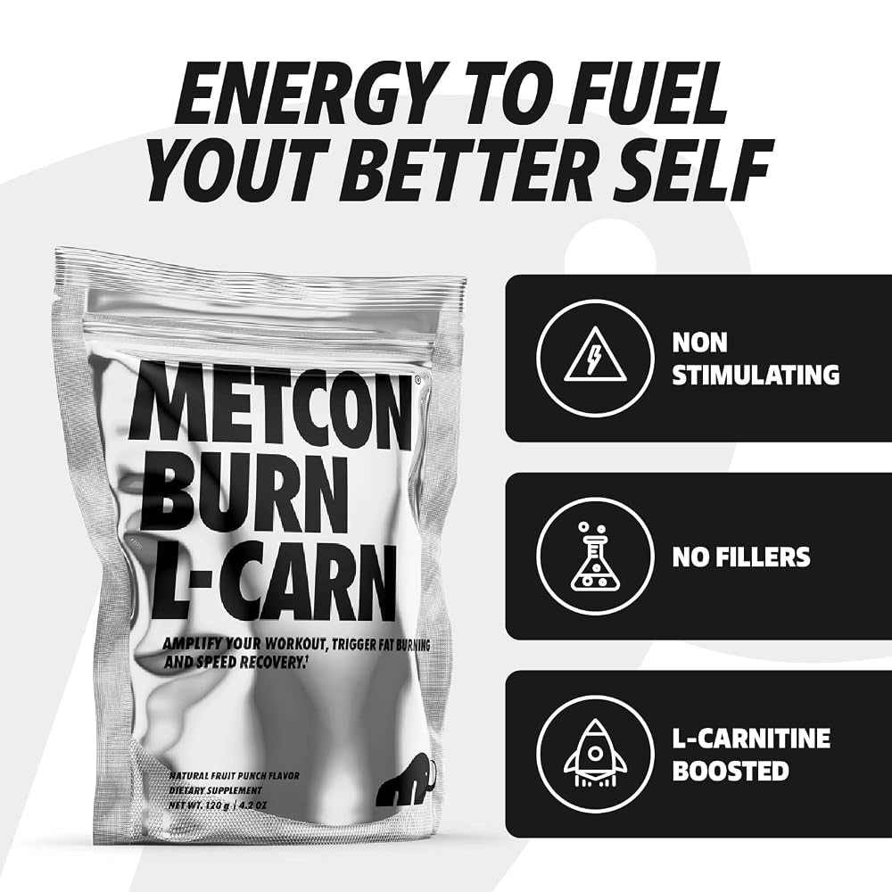 MetCon L-Carn Pre Burn Non-Stimulant Fat Burner - 120g - image 6