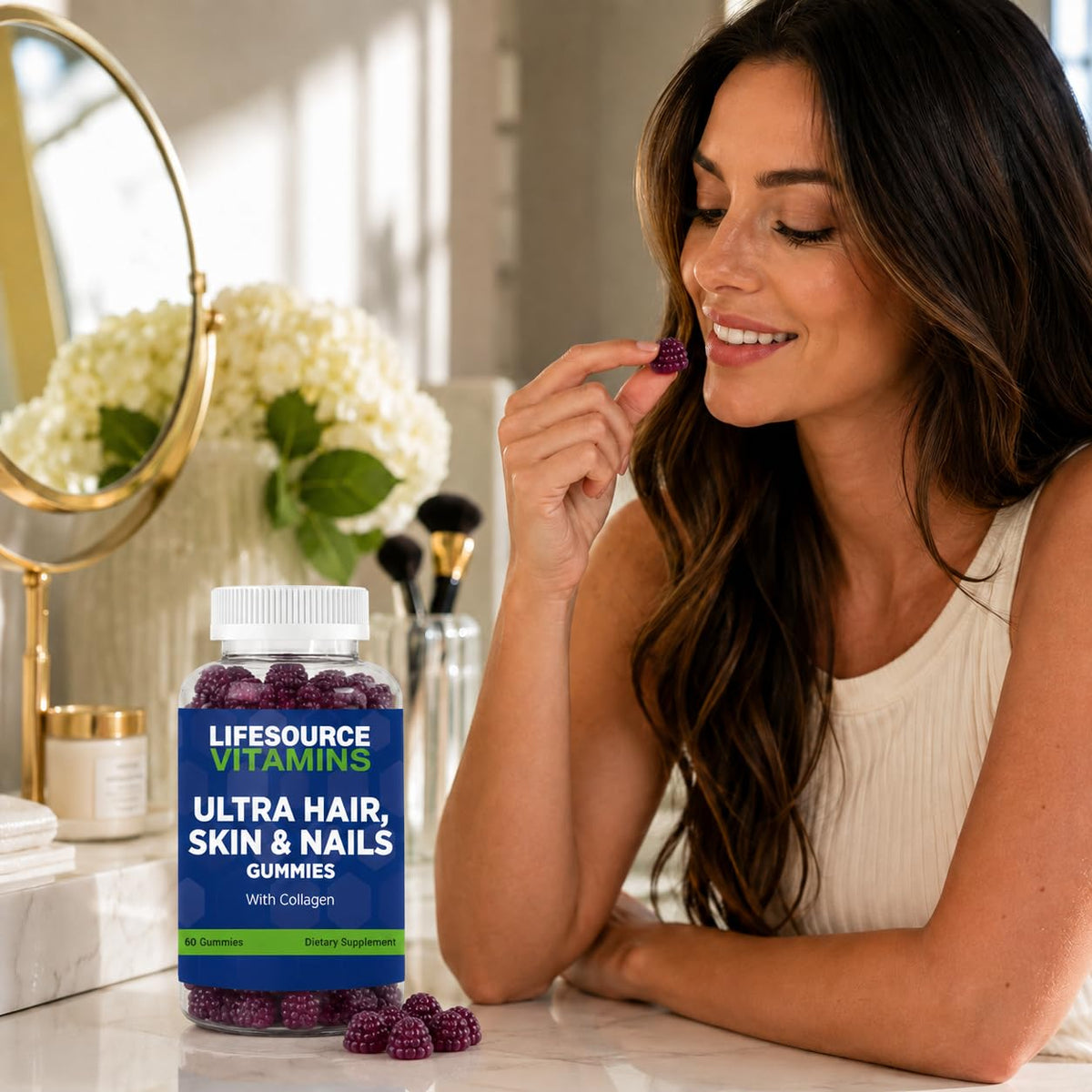 LifeSource Vitamins Ultra Hair, Skin & Nails with Collagen - 60 Gummies - image 3