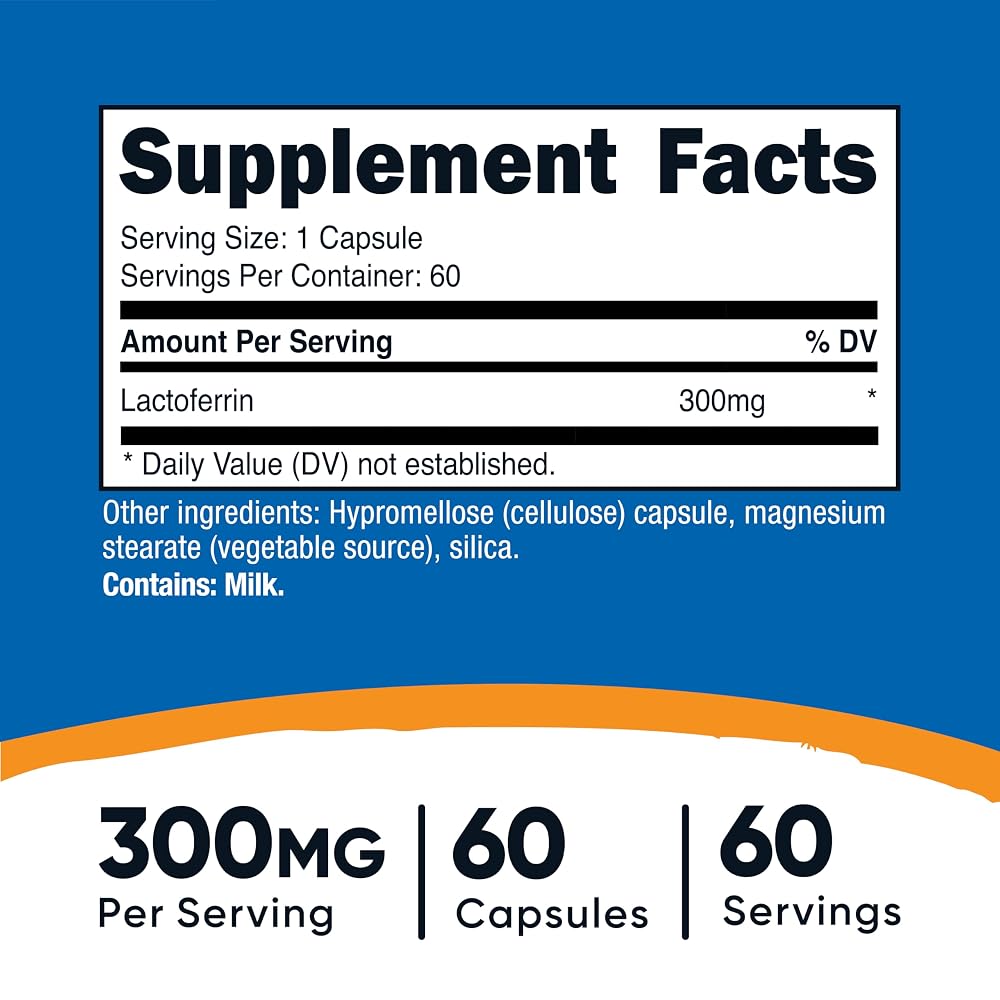 Nutricost Lactoferrin 300mg - 60 Capsules - image 2