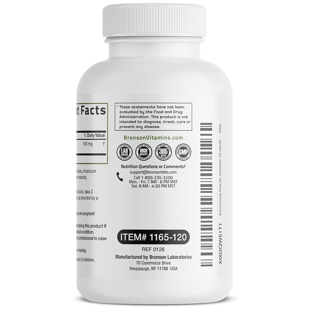BRONSON Flavored Capsule adult Korean Panax Ginseng Supports Energy - image 6