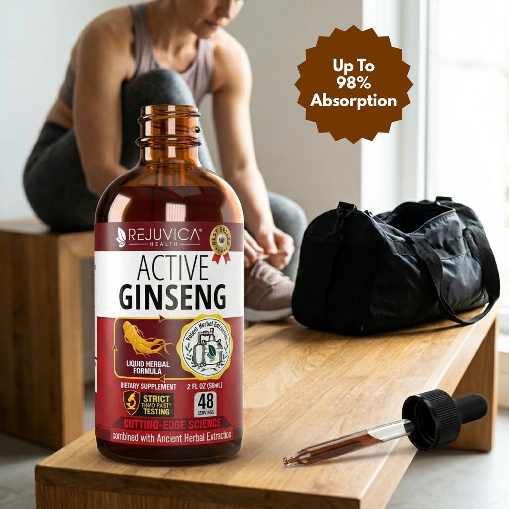 Rejuvica Health Active Ginseng Korean Red Panax Ginseng with Natural