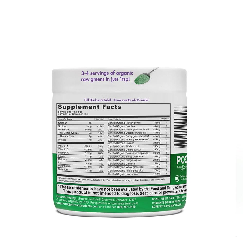pHresh greens Raw Organic Alkalizing Superfood - image 9