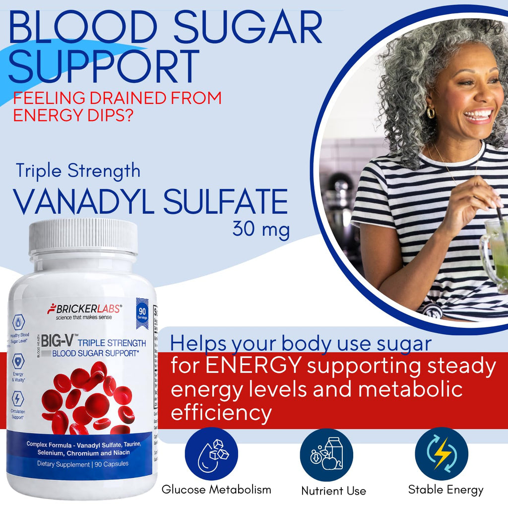 Bricker Labs Big-V Triple Strength Vanadyl Supplement - 90 Capsules - image 2
