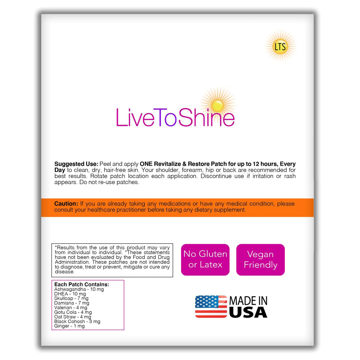 Live To Shine Menopause Relief Patch - 30 Topical Patches - image 7