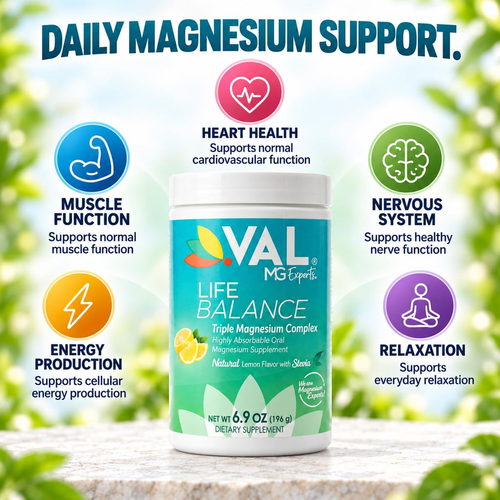 VAL Triple Magnesium Complex Powder for Relaxation - 70 Servings - image 2