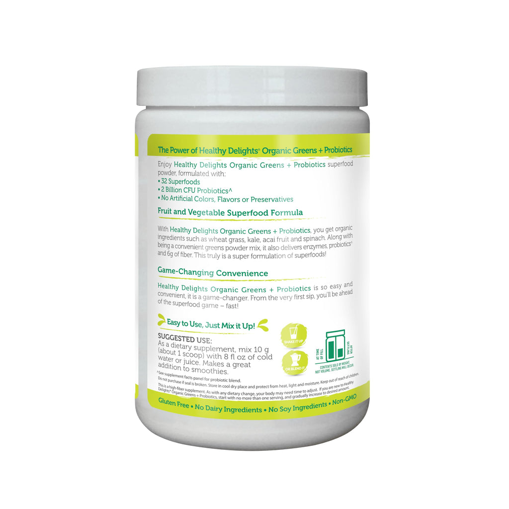 Healthy Delights Organic Greens + Probiotics Powder - 30 Servings - image 9