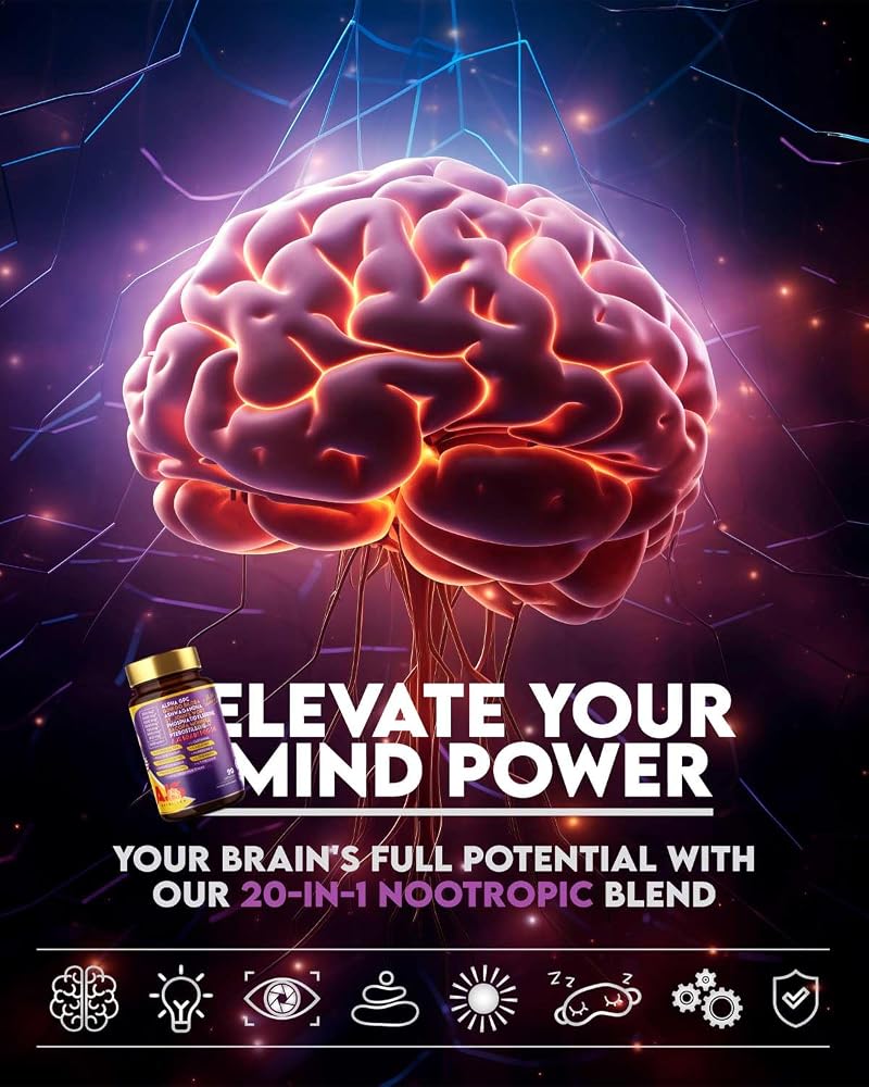 AJS Alpha GPC Nootropic Brain Supplement 90CT