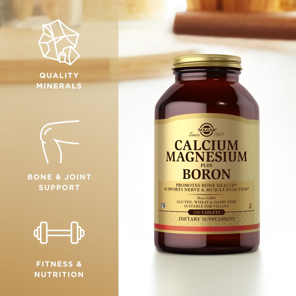 Solgar Calcium Magnesium Plus Boron - 250 Tablets - image 4