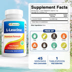 Best Naturals L-Leucine Pure Powder - 8 oz - image 2